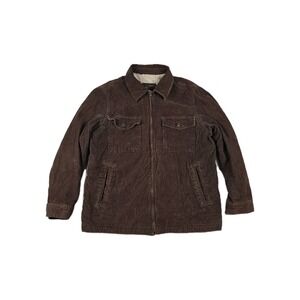Gap Men's XL Corduroy Sherpa Jacket Brown Trucker‎ Coat Vintage Style Fisherman